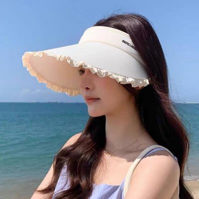 迪奥Dior防晒帽女2025新款夏季户外冰丝大檐透气发箍式防紫外线遮阳空顶帽