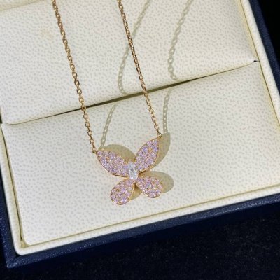a3619 新年红 高级 珠宝 情人节限定款 蝴蝶 大号项链 珠宝采用最顶尖的 蝴蝶7A 栩栩如生，精工的切割高端定制925纯银镶嵌高碳钻 Bling Blin