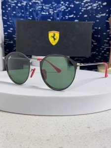 Rayban雷朋法拉利联名 2025新款欧美潮流眼镜圆形金属太时尚百搭男女款开车驾驶眼镜 Rb3602 Size:51口21-140