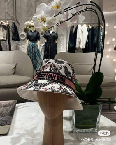 原单品质 迪奥Dior 官网同步上线 花卉韩版新款重工定制款1:1原单品质 高版本渔夫帽 原版质量专柜