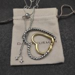 david Yurman 38Mm双心项链。银色和分色两款 链条粗1.5Mm，长度90Cm可调节银色 编号Dyxl-072、Dyxl-073