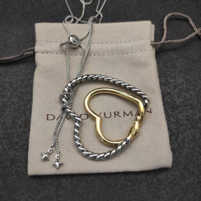 david Yurman 38Mm双心项链。银色和分色两款 链条粗1.5Mm，长度90Cm可调节银色 编号Dyxl-072、Dyxl-073
