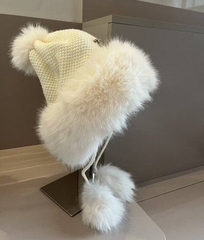 Chanel香奈儿针织护耳帽、加绒内里