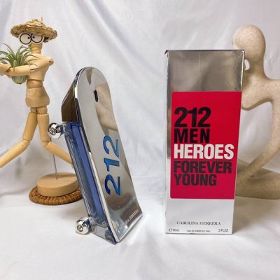 专柜品质 卡罗琳娜 海莱拉滑板香水90Ml Carolina Herrera 212 Men Heroes Forever Young