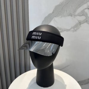 爆款Miumiu缪缪 新款镜片空顶帽 定制超薄纯棉面料 简约时尚更透气 超火爆 现货秒发