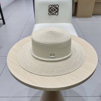 普拉达新款平顶礼帽，名族风草帽，头围57Cm