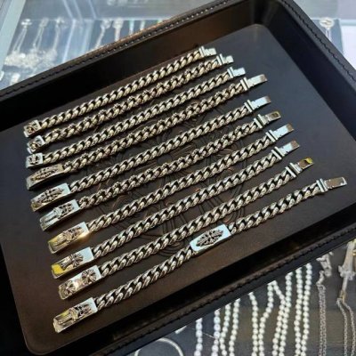 160 Chrome Hearts克罗心 多元素鸭舌扣手链 原版复刻！只做高端精品！区别普通版本！ 古银风格 Ins网红同款时尚韩版百搭款 上手超美