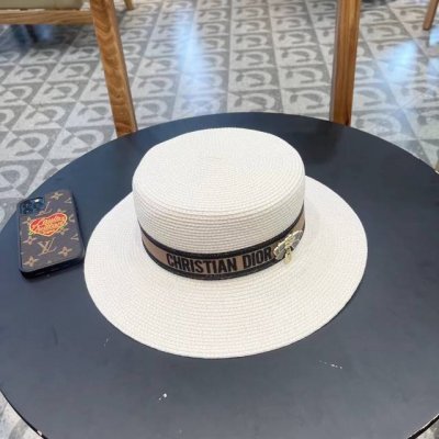 Dior迪奥 2025新款专柜织带款桶帽盆帽草帽，出街必备超好搭配，有调节绳