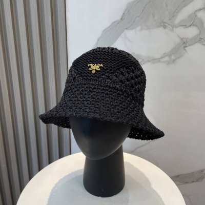 普拉达Prada新款针织盆帽，高密度制作，一顶超级有品位的针织帽了~出街首选！帽型超美腻颜色妥妥，轻便携带！小仙女人手必备 头围57Cm