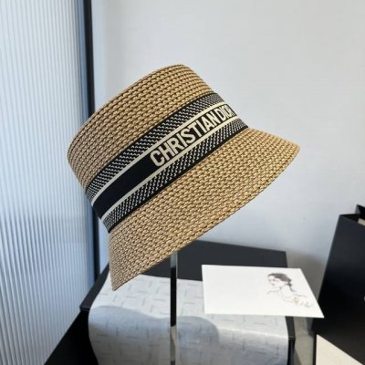 dior迪奥新款渔夫帽 遮阳草帽 头围57Cm