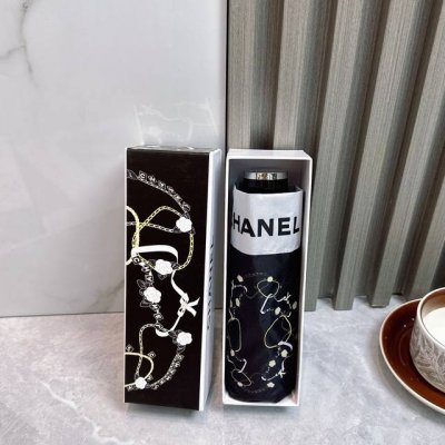 Chanel 香奈儿 新款爆款五折手动折叠晴雨伞 选用台湾进口Uv防紫外线伞布 原单代工级品质