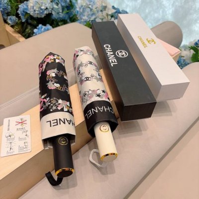 Chanel 香奈儿 三折自动折叠晴雨伞 选用台湾进口Uv防紫外线伞布 原单代工级品质