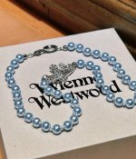 Vivienne Westwood薇薇安西太后土星蓝珍珠项链 优雅大方精工设计 非常修饰脸型 青春活力 一眼就被这款吸引了 非常漂亮的颜色搭配 时尚又俏皮