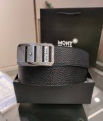特 万宝龙男士自动腰带- 宽度34Mm 精品钢扣 精工打造 手感柔软 长短可以裁剪