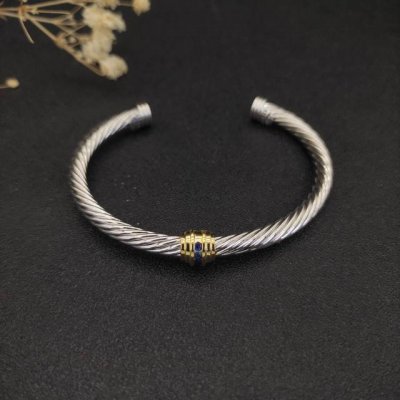 david Yurman 5Mm蓝钻配件手镯。单配件和双配件两个款式。建议适合佩戴的手围15-20Cm 单配件 编号Dysz-005、Dysz-006