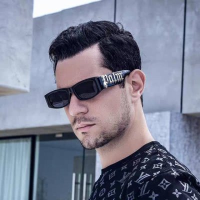 palm Angels 大明星潮牌 2025新款时尚嘻哈风太阳镜黑框朋克字母个性墨镜潮流街拍太阳眼镜