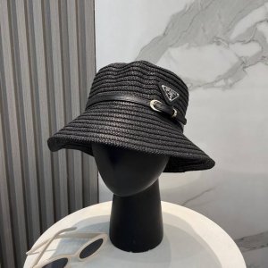prada普拉达 草帽 名媛风盆帽 高级细草制作 高端定制 头围57Cm