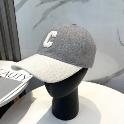 Celine 赛琳 秋冬新款C字母绣花羊毛棒球帽 顶级版本购入Zp打版 帽型完全按照Zp10:1定做 定制编织羊毛面料 超有质感 字母C 区别市面版本 大小及圈