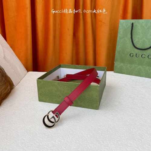 Gucci ：面头层牛皮腰带搭配原厂皮底，新款双G铜扣，时尚大方，古奇又一经典之作，宽度2.0Cm