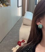 chanel亚克力圆形纽扣耳钉 亚克力圆形纽扣耳钉 糖果色俏皮甜美气质少女