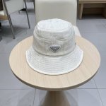 prada普拉达帽子女2025新款渔夫帽防晒遮阳韩版潮百搭日系小众文艺盆帽