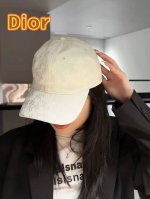 迪奥Dior夏季时尚国潮风棒球帽女户外百搭气质网红款花纹遮阳鸭舌帽休闲帽