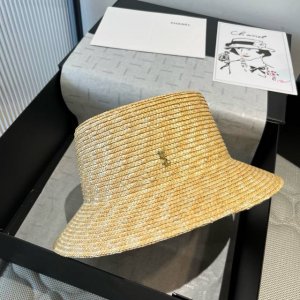 ysl圣罗兰新款拉菲草盆帽 头围57Cm