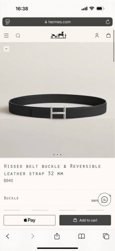 hisseo Belt-Togo-32 38Mm 爱马仕 HermèS 男款腰带以其精湛的工艺、高品质的材料和经典的设计而备受推崇，是男士时尚配饰中的顶级选择。