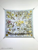 sgc2502 18姆米双面 90X90Cm斜纹真丝 古驰 Flora花卉