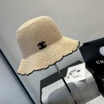 chanel香奈儿针织手钩渔夫帽 波浪边小礼帽 头围57Cm