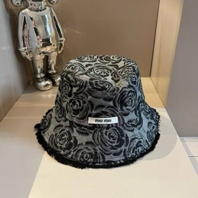 缪缪Miumiu牛仔渔夫帽，高级定制版，头围57Cm