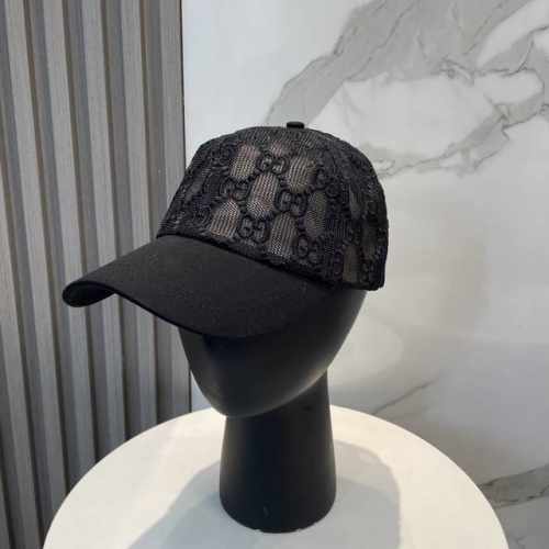 古奇Gucci 春夏款网纱拼接原单棒球帽 Gg满Logo提花面料 爆款单品