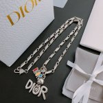 dior新款 迪奥项链原单货专柜新款开模复古潮流时尚必备 男女均可佩戴 情侣款同款 摇滚朋克泰银风格 复古元素 潮流百搭 官网同款项链最新款链条档次更高明星经典