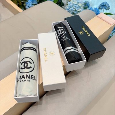 Chanel 香奈儿 五折手动折叠晴雨伞 选用台湾进口Uv防紫外线伞布 原单代工级品质 2色