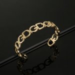 D&G 杜嘉班纳Dg徽标手镯 为造型添染华丽雅致 字母镀金黄铜耳环 写意时髦复古美学 刚柔并济间 让熠熠光芒于耳畔荡漾 开口手镯