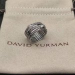 上新。David Yurman 纽线双X镶钻戒指 尺寸：美号，6-7-8-9，四个号