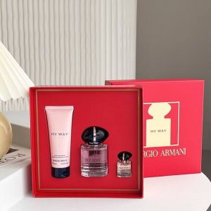 专柜品质 阿玛尼香水 超值套盒 香水50Ml+7Ml中样+身体乳75Ml armani阿玛尼My Way自我无界 我行我路香水 阿玛尼最近很火的新款香水新晋斩男