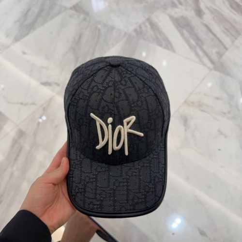 Dior迪奥 刺绣 官网同步新款发布 老花D家棒球帽，水洗标吊牌齐全，超级火爆