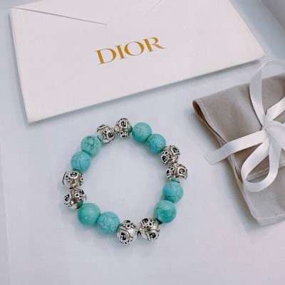 专柜精工版本 Dior迪奥 多元素玛瑙泰银风格手链 权志龙明星同款 复古做旧风 原版复刻 纯手工打造 ～正品开模潮流时尚必备 男女均可佩戴 情侣款同款 摇滚朋克