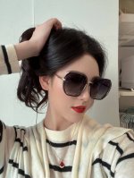 p80 Gucci 2025开春新款太阳镜 各路网红纷纷带起气场满分 俏皮甜美.上脸效果更佳.金属质感超好 型号：G2912