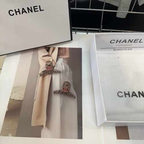 配包装盒 一对 Chanel 香奈儿 最新款小香小边夹刘海夹，时尚潮流，小仙女必备