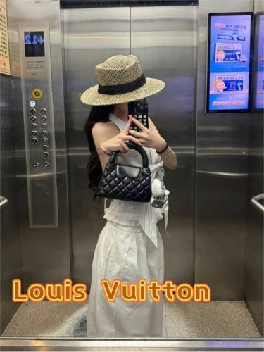 路易威登棒球帽 Louisvuitton2025新款巴拿马草帽女夏季防晒遮阳帽海边度假老钱风帽咸草礼帽
