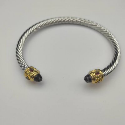 david Yurman 5Mm金头菱角紫钻手镯。建议适合佩戴的手围15-20Cm 编号Dysz-181