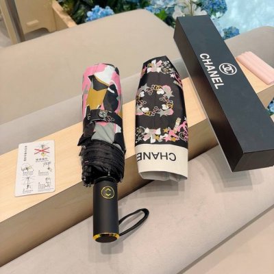Chanel 香奈儿 三折自动折叠晴雨伞 选用台湾进口Uv防紫外线伞布 原单代工级品质