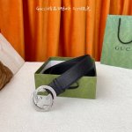 Gucci 经典款进口原厂压花面 搭配原版皮底 精品钢扣 宽4.0 Cm 经典永不过时款 潮流大方 时尚百搭