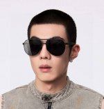 Gucci 男款炫彩飞行员偏光太阳镜 材质 高清尼龙加厚卡槽高清偏光镜片 无边框镜架颜型号 G1380