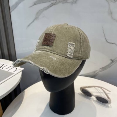 loewe罗意威新款洗水棒球帽 经典罗意威刺绣标志 男女同款 百搭透气 四季可佩戴