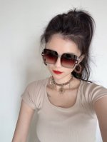 Gucci 2025开春新款 潮流爆款 时尚方框太阳镜 高品质 佩戴舒适 网红潮款墨镜 型号：G3132