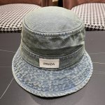 prada普拉达 做旧水洗牛仔渔夫帽设计街头小众盆帽潮