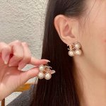 香奈儿珍珠双C耳钉